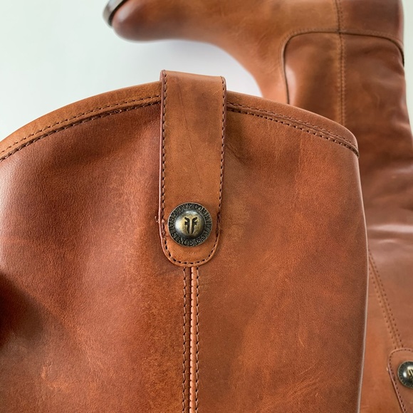 Frye Cognac Melissa Button Riding Boots - Picture 5 of 6